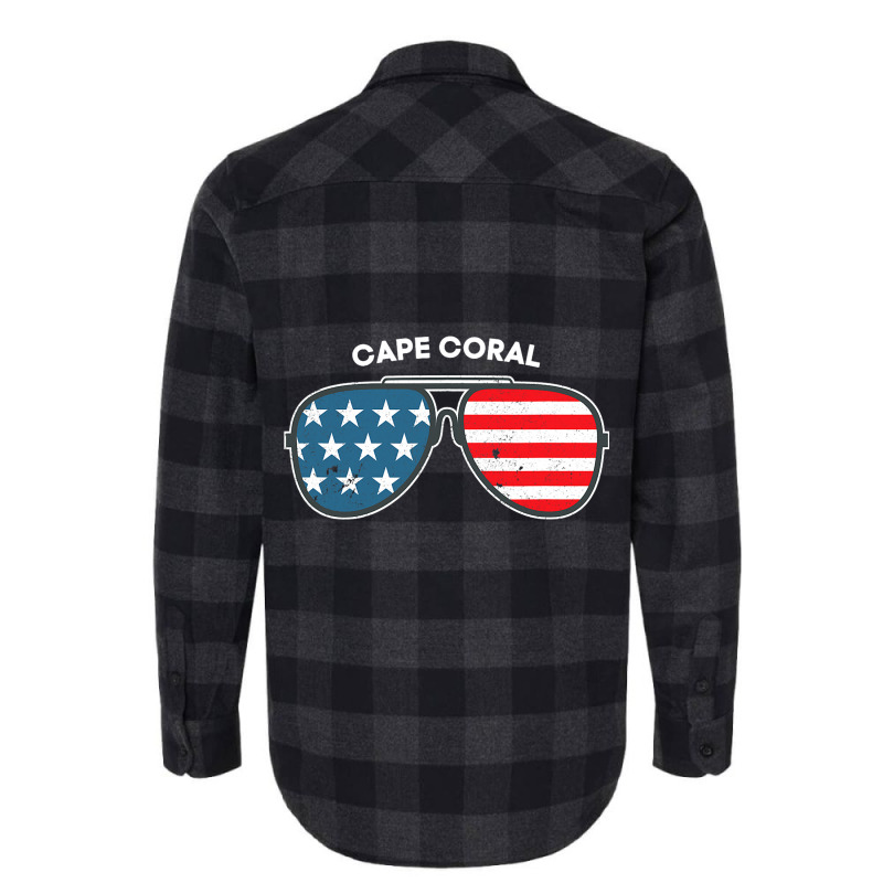 Cape Coral Florida Fl Us Cities America 4th Of Jul Flannel Shirt | Artistshot