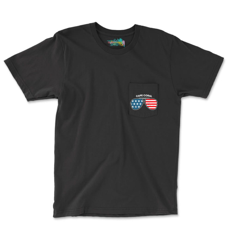 Cape Coral Florida Fl Us Cities America 4th Of Jul Pocket T-shirt | Artistshot