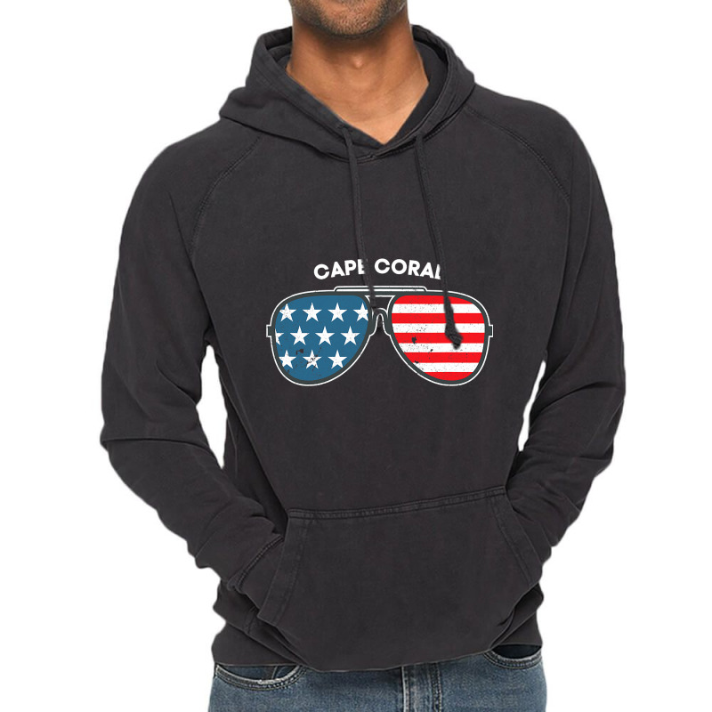 Cape Coral Florida Fl Us Cities America 4th Of Jul Vintage Hoodie | Artistshot