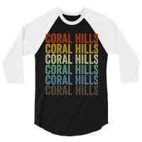 Coral Hills City Retro 21 3/4 Sleeve Shirt | Artistshot