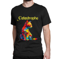 Catastrophe Cat Kitten Stained Glass Suncatch Funn Classic T-shirt | Artistshot