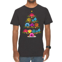 Coral Lover Lights Xmas Santa Coral Christmas Tree Vintage T-shirt | Artistshot