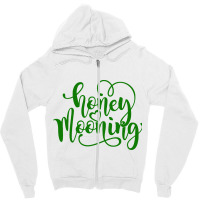 Honey Mooning Green Heart Zipper Hoodie | Artistshot