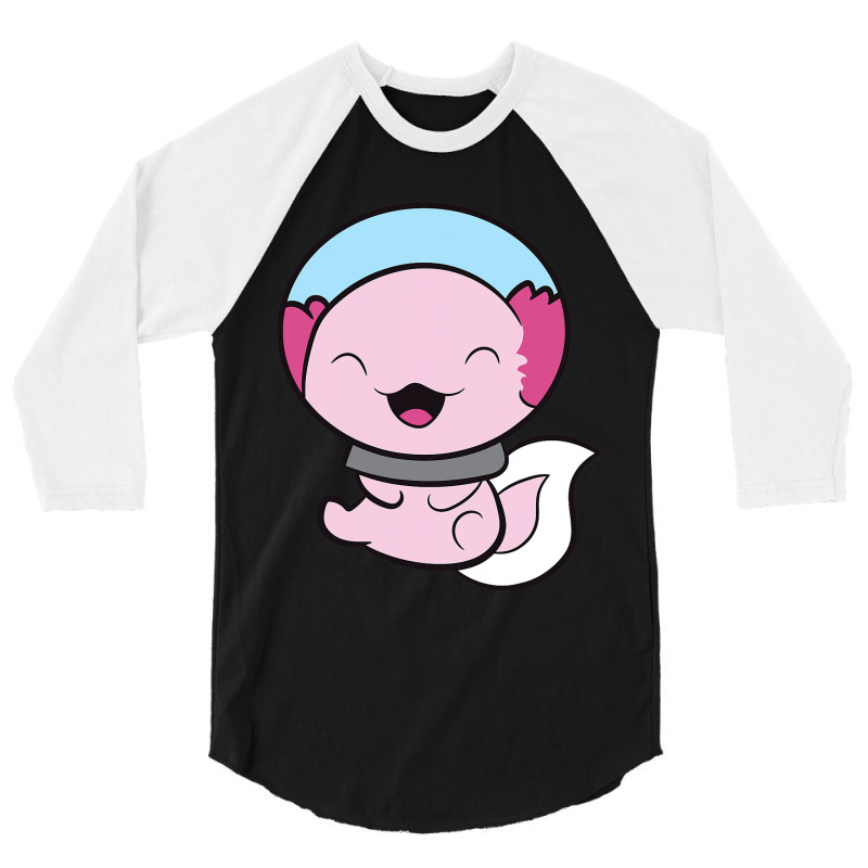 Cute Astronaut Axolotl Axolotl In Space Astronaut  3/4 Sleeve Shirt | Artistshot