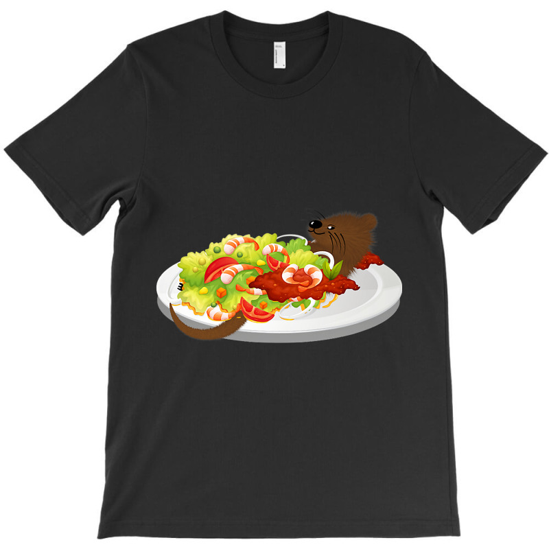 Cute Otter In A Shrimp Salad T-shirt | Artistshot