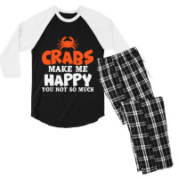 Crabs Make Me Happy Crab Lobster Crustacean Men's 3/4 Sleeve Pajama Set | Artistshot