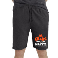 Crabs Make Me Happy Crab Lobster Crustacean Vintage Short | Artistshot