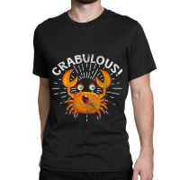 Crabulous Crab Kawaii Seafood Crabbing Distressed Classic T-shirt | Artistshot