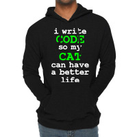 Code Coding Computer Science Cat Gift Lightweight Hoodie | Artistshot