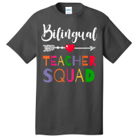 Awesome Bilingual Teacher Squad Funny Colleague T Shirt Basic T-shirt | Artistshot