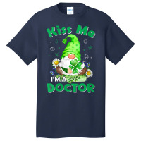 Womens Funny Doctor Nurse Gnomes St Patrick's Day Tee Nursing Lover Basic T-shirt | Artistshot