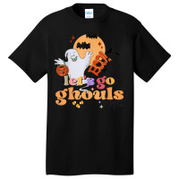 Retro Vintage Groovy Let's Go Ghouls Halloween Ghost Costume T Shirt Basic T-shirt | Artistshot