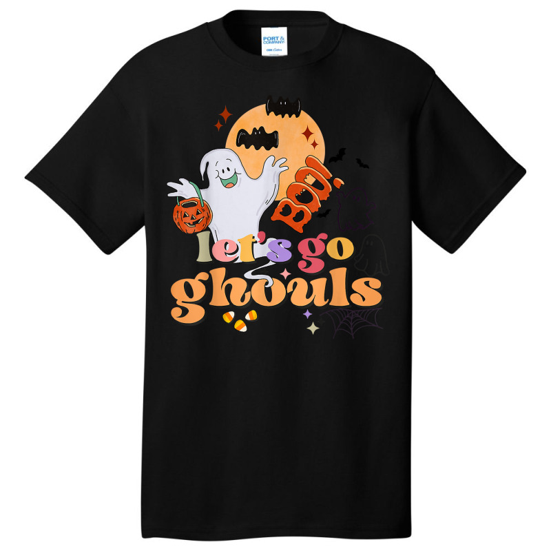 Retro Vintage Groovy Let's Go Ghouls Halloween Ghost Costume T Shirt Basic T-shirt | Artistshot