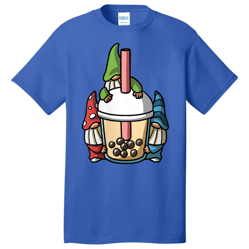 Womens Kawaii Gnomes Boba Milk Tea Bubble Tea Anime Basic T-shirt | Artistshot