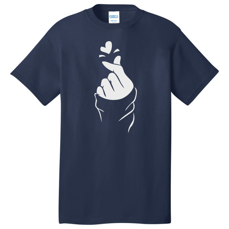 Korean Finger Heart   Love Basic T-shirt | Artistshot