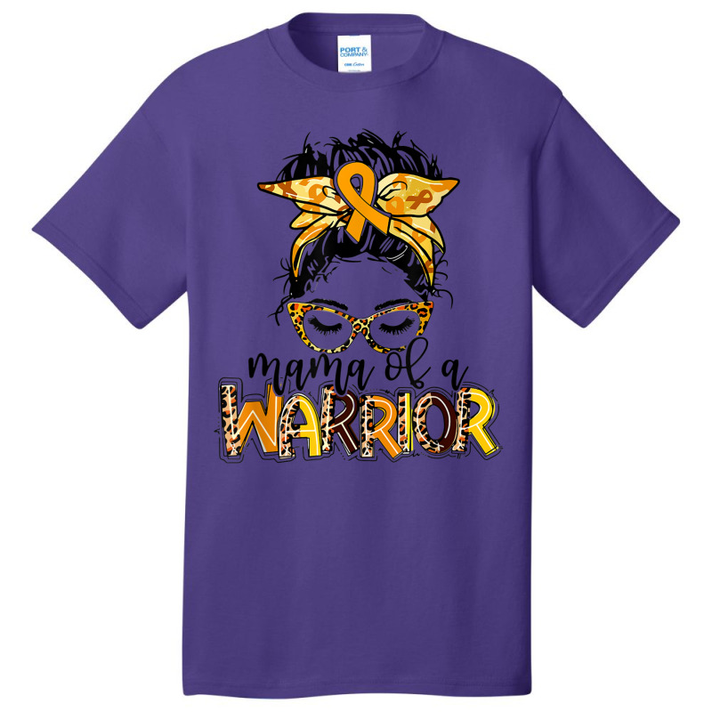 Childhood Cancer Awareness Mama Of A Warrior Gold Ribbon Basic T-shirt | Artistshot