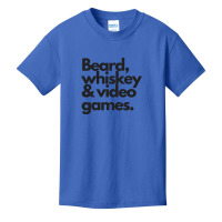 Beard, Whiskey   Video Games  Manly Whiskey Drinker Basic Youth T-shirt | Artistshot