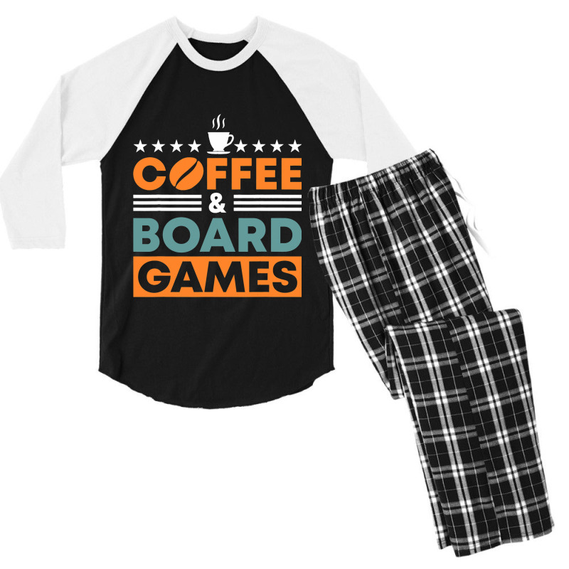 Coffee And Board Games Board Game Board Gamer Tabl Men's 3/4 Sleeve Pajama Set | Artistshot