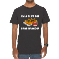 Crab Rangoon Asian Chinese Food Lover Sayings Food Vintage T-shirt | Artistshot