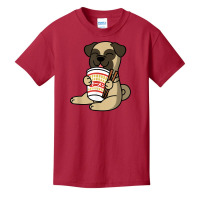 Pug Eating Instant Ramen Noodles Dog T Shirt Basic Youth T-shirt | Artistshot