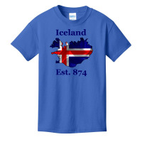 Iceland Flag Est. 874   Nordic Viking Pride Pullover Hoodie Basic Youth T-shirt | Artistshot