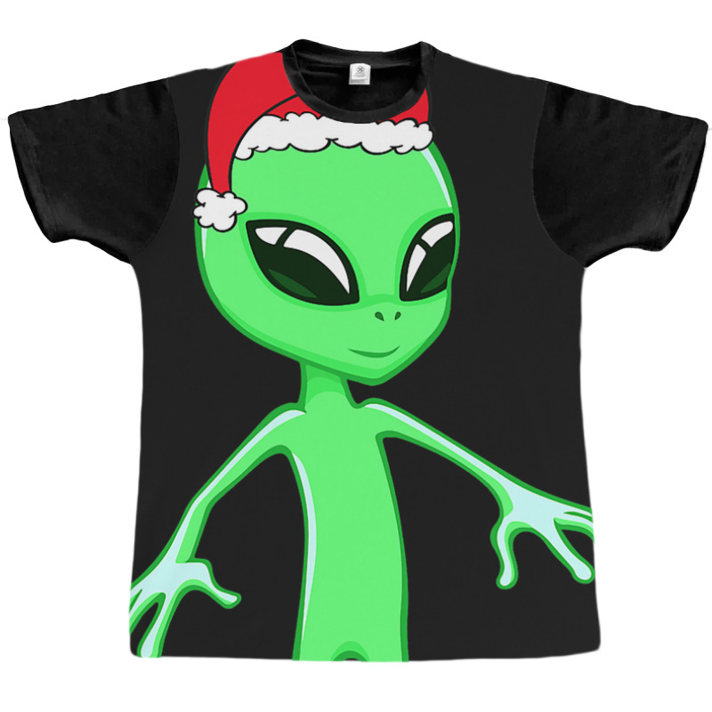 Christmas Funny Alien Santa Hat Xmas Pajama For Bo Graphic T-shirt | Artistshot