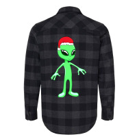 Christmas Funny Alien Santa Hat Xmas Pajama For Bo Flannel Shirt | Artistshot