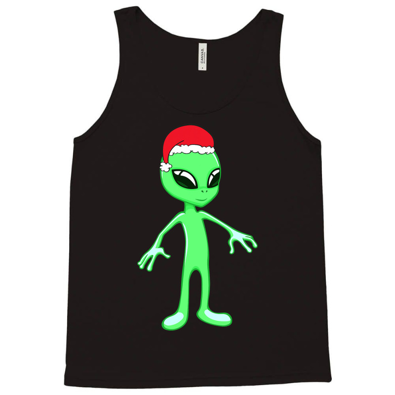 Christmas Funny Alien Santa Hat Xmas Pajama For Bo Tank Top | Artistshot