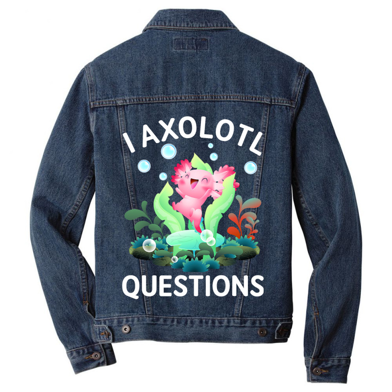 Cute Axolotl Lover Mexican Salamander I Axolotl Qu Men Denim Jacket | Artistshot