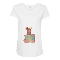 Dog Against A White Backdrop Maternity Scoop Neck T-shirt | Artistshot