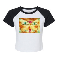 Cat And Bird By Paul Klee Favourite Artists Collection Poster Raglan Crop Top | Artistshot