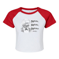 Agitateagitate Agitate   Music Raglan Crop Top | Artistshot