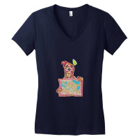 Dog Against A White Backdrop Women's V-neck T-shirt | Artistshot