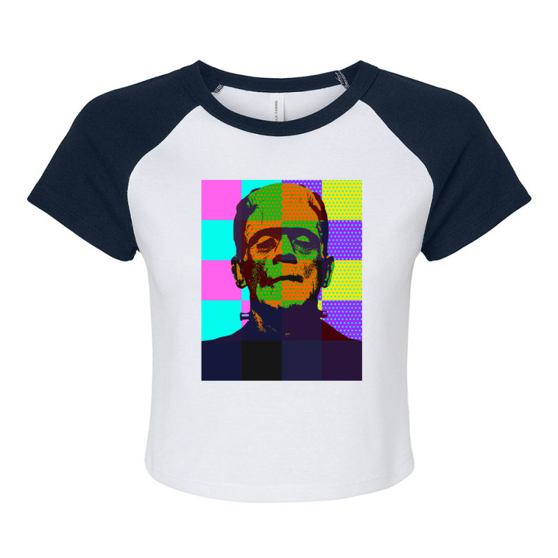 Frankenstein 1 Raglan Crop Top by MarciJanie | Artistshot