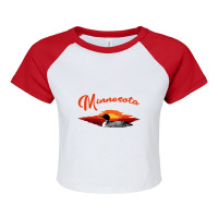 Hot Trend Love Minnesota Loon Sunset On Lake Raglan Crop Top | Artistshot