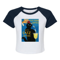 Mix Your Drinks With Catz Cats Bitters Poster Cool Raglan Crop Top | Artistshot