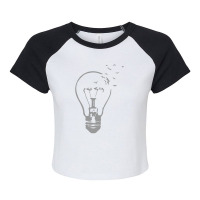 Broken Light And Birds Raglan Crop Top | Artistshot