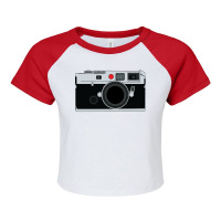 Vintage Camera Raglan Crop Top | Artistshot