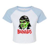 Barnabas Collins       Vintage Horror Aesthetic Raglan Crop Top | Artistshot