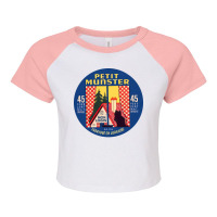 Petit Munster    Vintage Francophile Cheese Label Raglan Crop Top | Artistshot