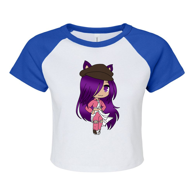 Anime  Chibi Fox Anime Girl Gatcha Kawaii Raglan Crop Top by joseph89 | Artistshot