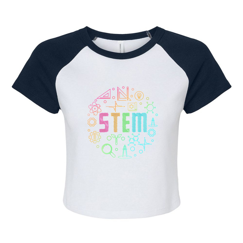 Stem Science Technology Engineering Math Teacher Gift Raglan Crop Top by thuhuong | Artistshot