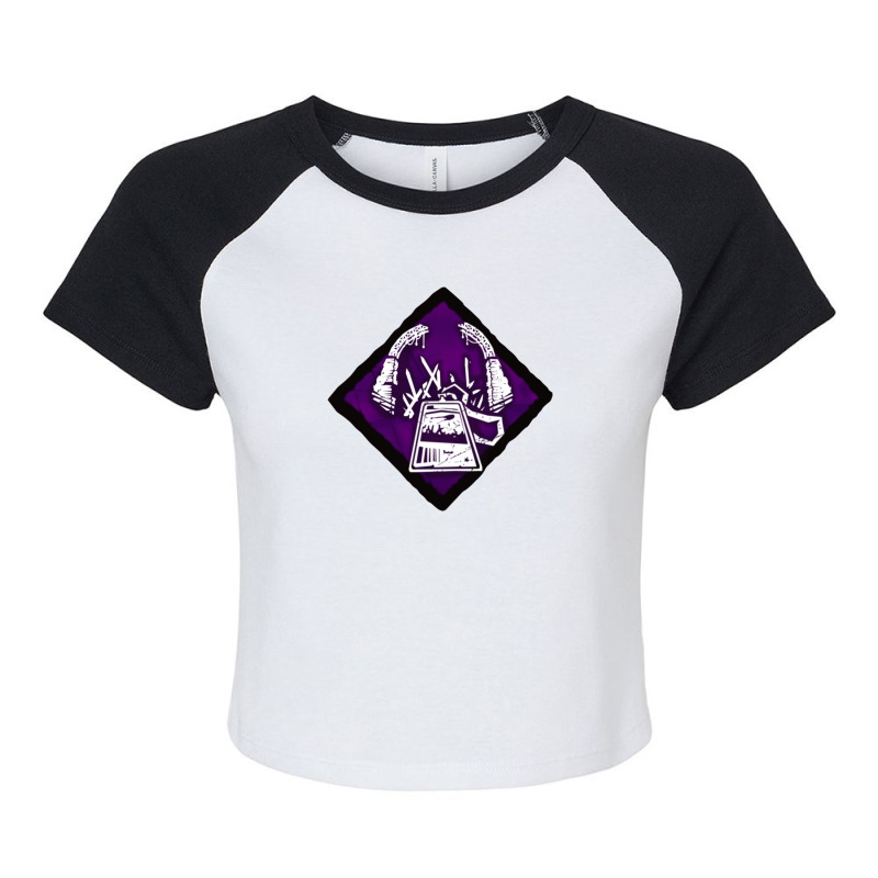 No Way Out Hq Diamond Perk Inspired Splash Art Raglan Crop Top | Artistshot