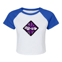 Power Struggle Hq Diamond Perk Inspired Splash Art Raglan Crop Top | Artistshot