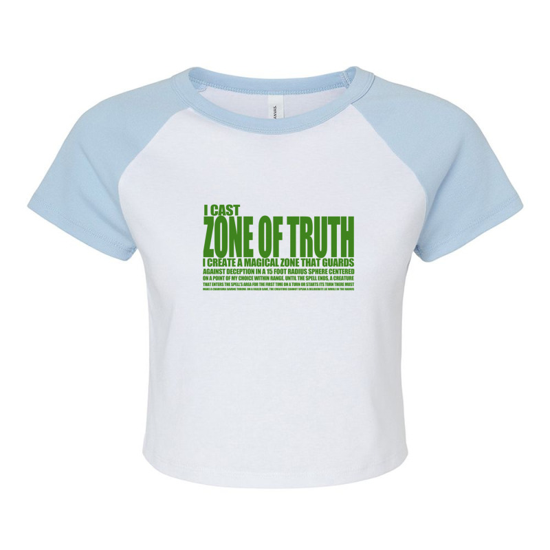 Zone Of Truth One Raglan Crop Top by CaridadAlstott | Artistshot