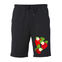 Strawberry T  Shirt Strawberries And Blossoms T  Shirt Fleece Short | Artistshot