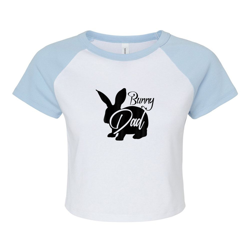 Bunny Dad - Cute Easter Rabbit Father's Day Novelty Design Raglan Crop Top by stampfhadjisw | Artistshot