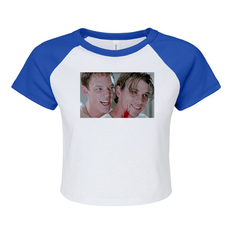 Scream Horror Movie Billy And Stu Raglan Crop Top by vekocalceve | Artistshot