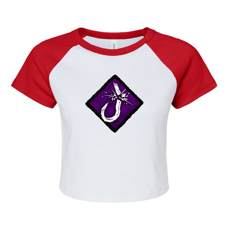 Sabateur Hq Diamond Perk Inspired Splash Art Raglan Crop Top | Artistshot