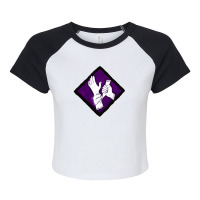 Self Care Hq Diamond Perk Inspired Splash Art Raglan Crop Top | Artistshot